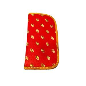 Dooney & Bourke Vintage Eyeglass/Sunglass Case Pebbled Leather red Pouch